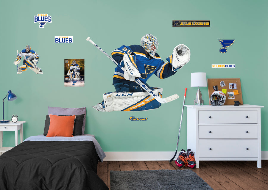 Jordan Binnington - RealBig Collection - Official NHL - St. Louis Blues - Reusable Vinyl Wall Decals #2