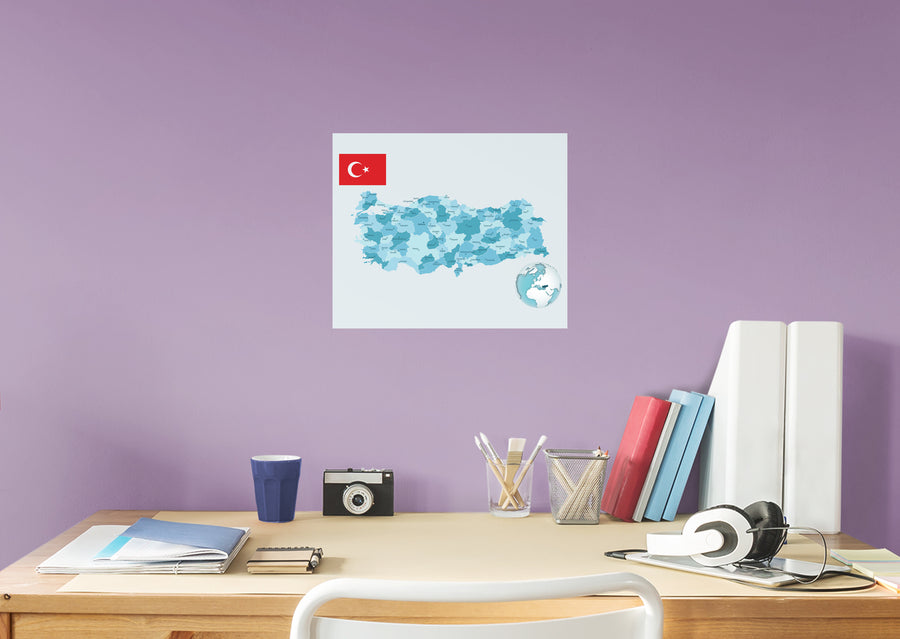 Maps of Europe: Turkey Mural        -   Removable Wall   Adhesive Decal