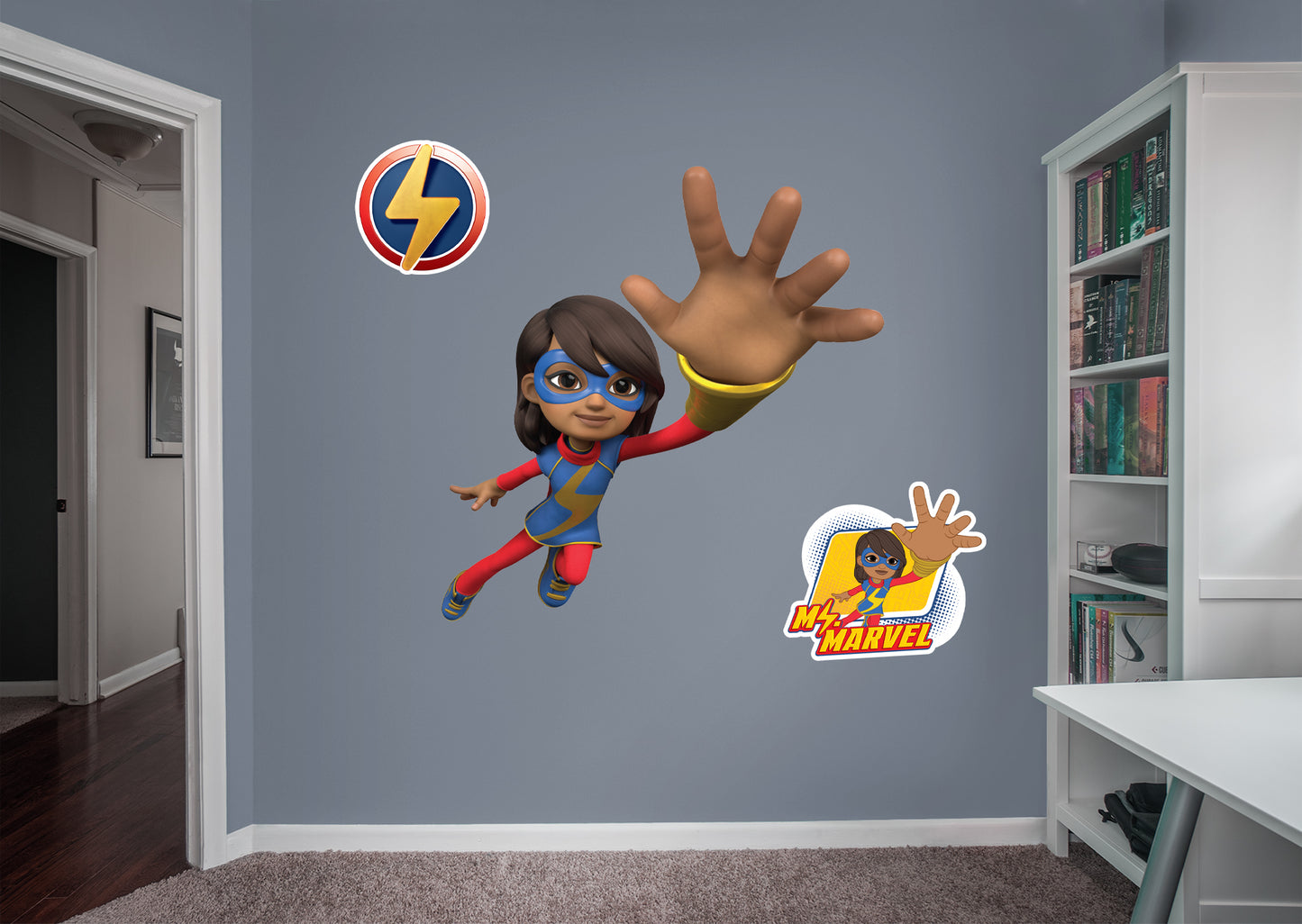 Spidey and His Amazing Friends: Ms. Marvel RealBig        - Officially Licensed Marvel Removable     Adhesive Decal