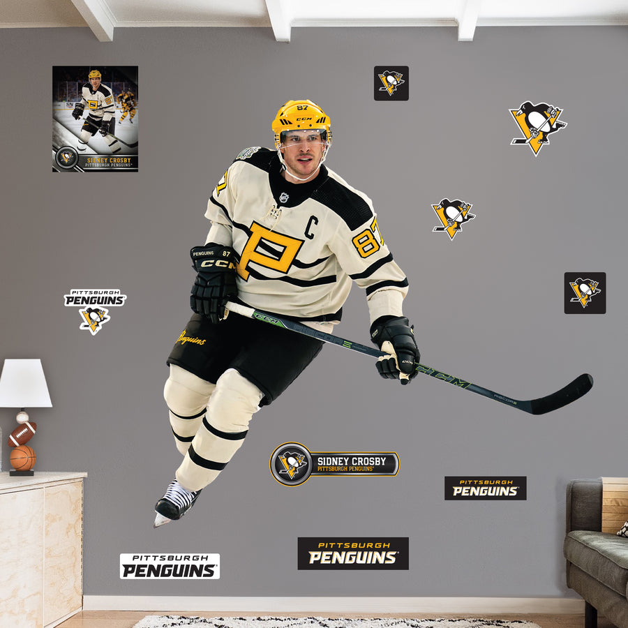 Sidney Crosby - RealBig Winter Classic Collection - Official NHL - Pittsburgh Penguins - Reusable Vinyl Wall Decals