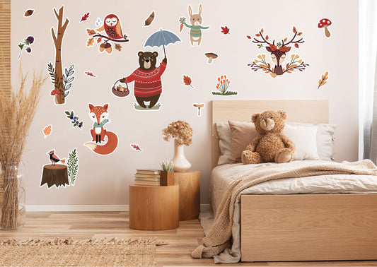 Seasons Decor: Autumn Forest Adventure Collection        -   Removable Wall   Adhesive Decal