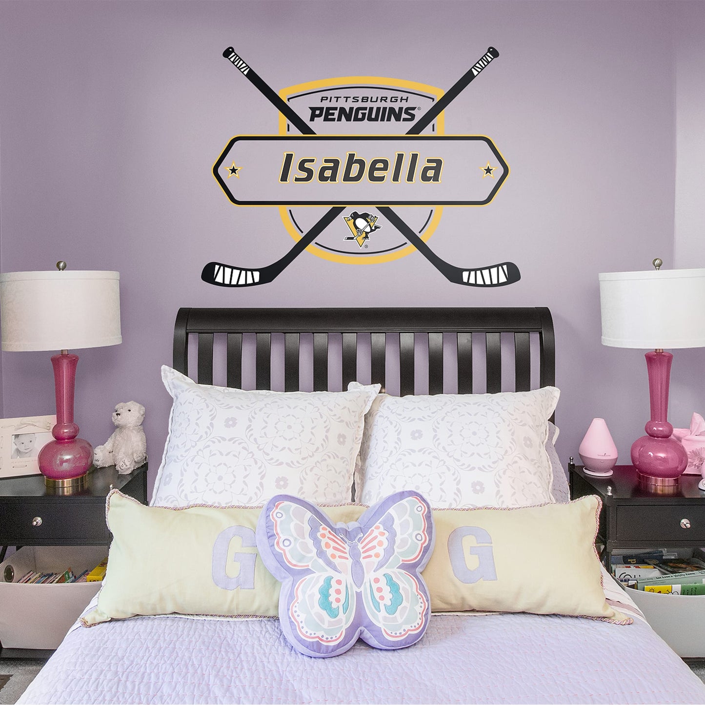 Pittsburgh Penguins: Personalized Name - Officially Licensed NHL Transfer Decal