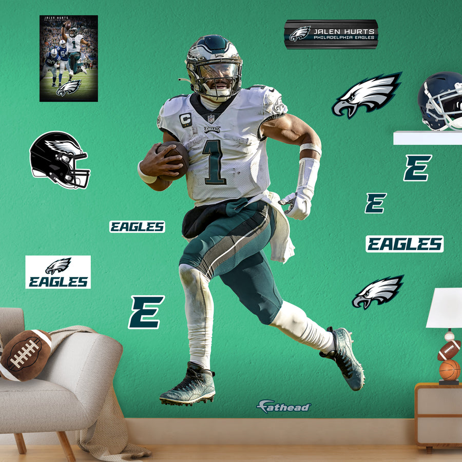 Jalen Hurts - RealBig Rush Collection - Official NFL - Philadelphia Eagles - Reusable Vinyl Wall Decals