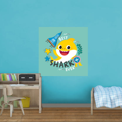 Baby Shark:  Best Shark Poster        - Officially Licensed Nickelodeon Removable     Adhesive Decal