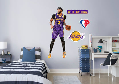 Pro Standard Men's Anthony Davis Black, Purple Los Angeles Lakers