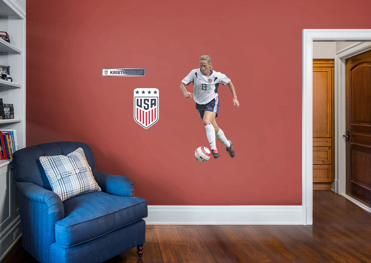 Kristine Lilly RealBig        - Officially Licensed USWNT Removable Wall   Adhesive Decal
