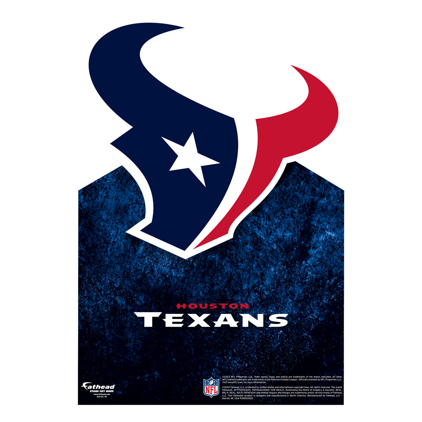 Houston Texans: 2022 Logo Mini Cardstock Cutout - Officially