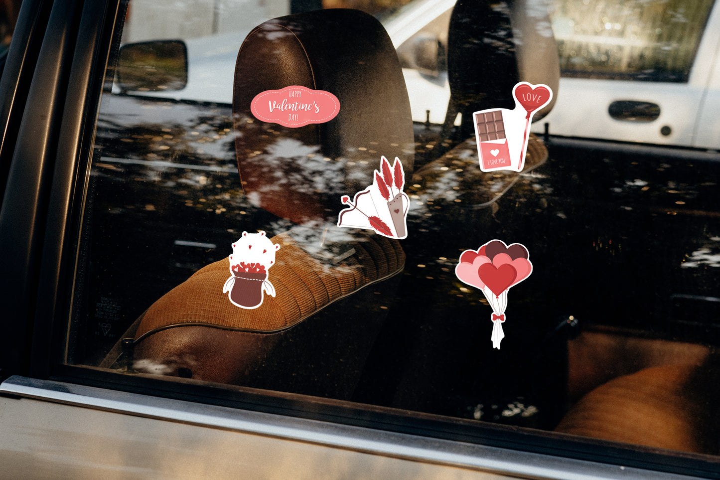 Valentine's Day:  Love Arrows Window Clings        -   Removable Window   Static Decal