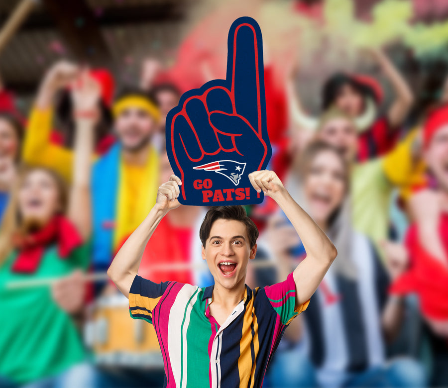 Foam Finger - Big Head - Official NFL - New England Patriots - Foam Core Cutout