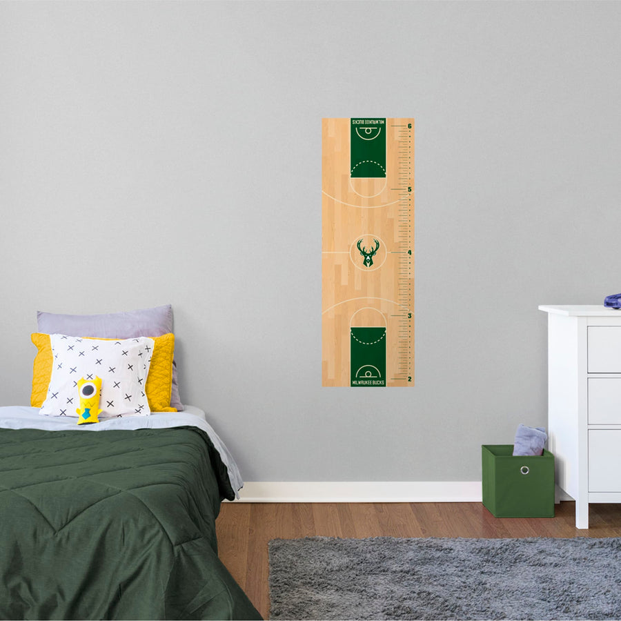 Milwaukee Bucks - Growth Chart - Official NBA - Reusable Vinyl Wall Decal