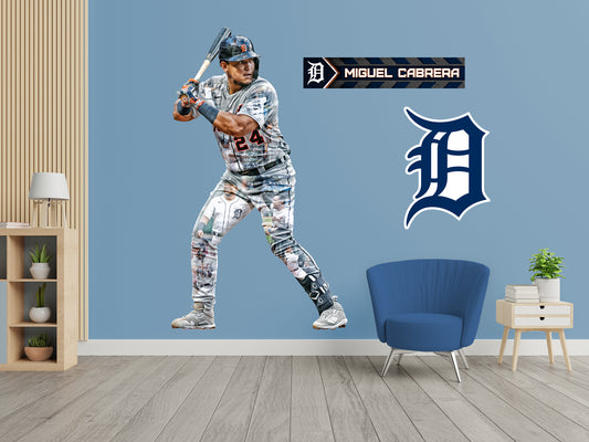 Detroit Tigers: Miguel Cabrera 2021 LIMITED EDITION ELITE        - Officially Licensed MLB Removable     Adhesive Decal