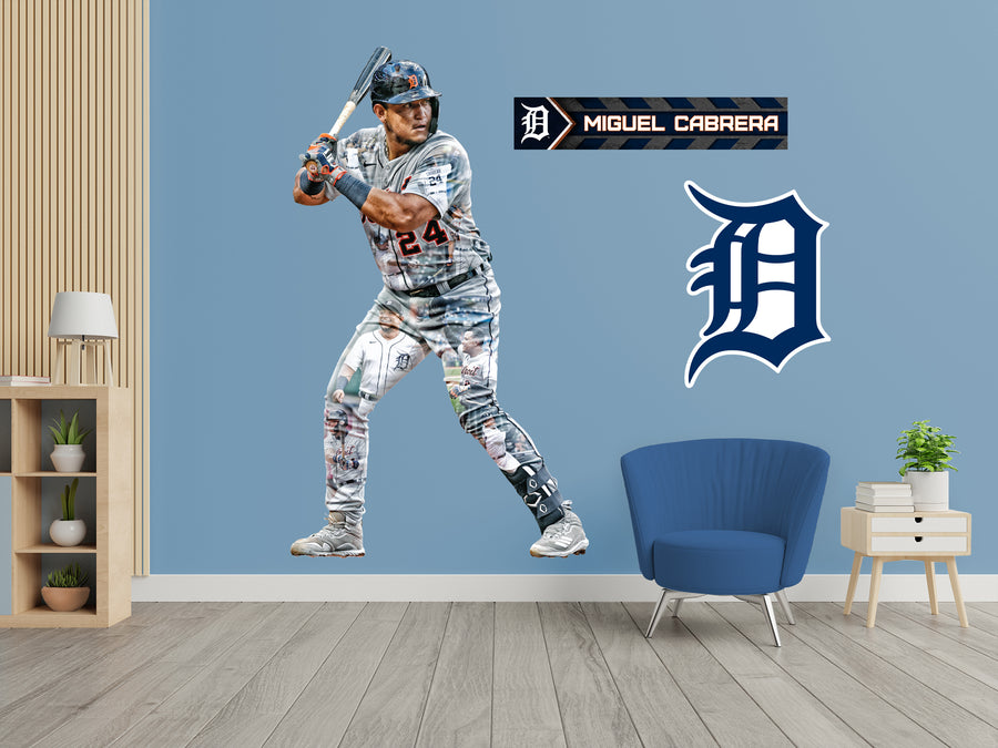 Miguel Cabrera - RealBig Limited Edition Elite Collection - Official MLB - Detroit Tigers - Reusable Vinyl Wall Decals