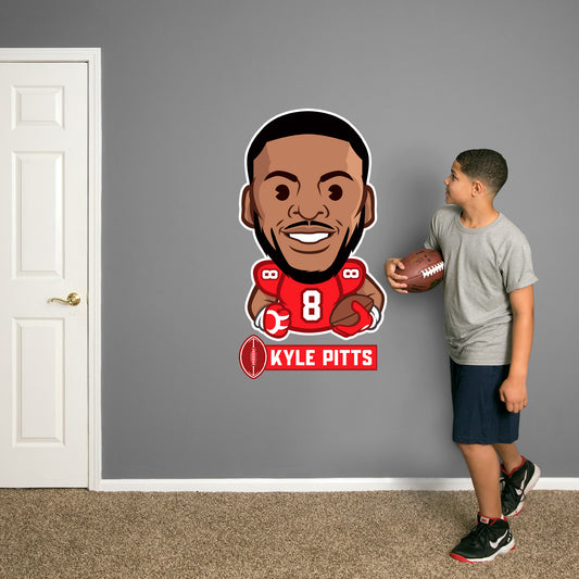 Atlanta Falcons: Kyle Pitts 2022 Emoji        - Officially Licensed NFLPA Removable     Adhesive Decal