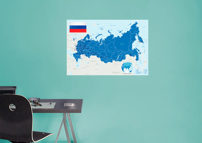 Maps of Europe: Russia Mural        -   Removable Wall   Adhesive Decal