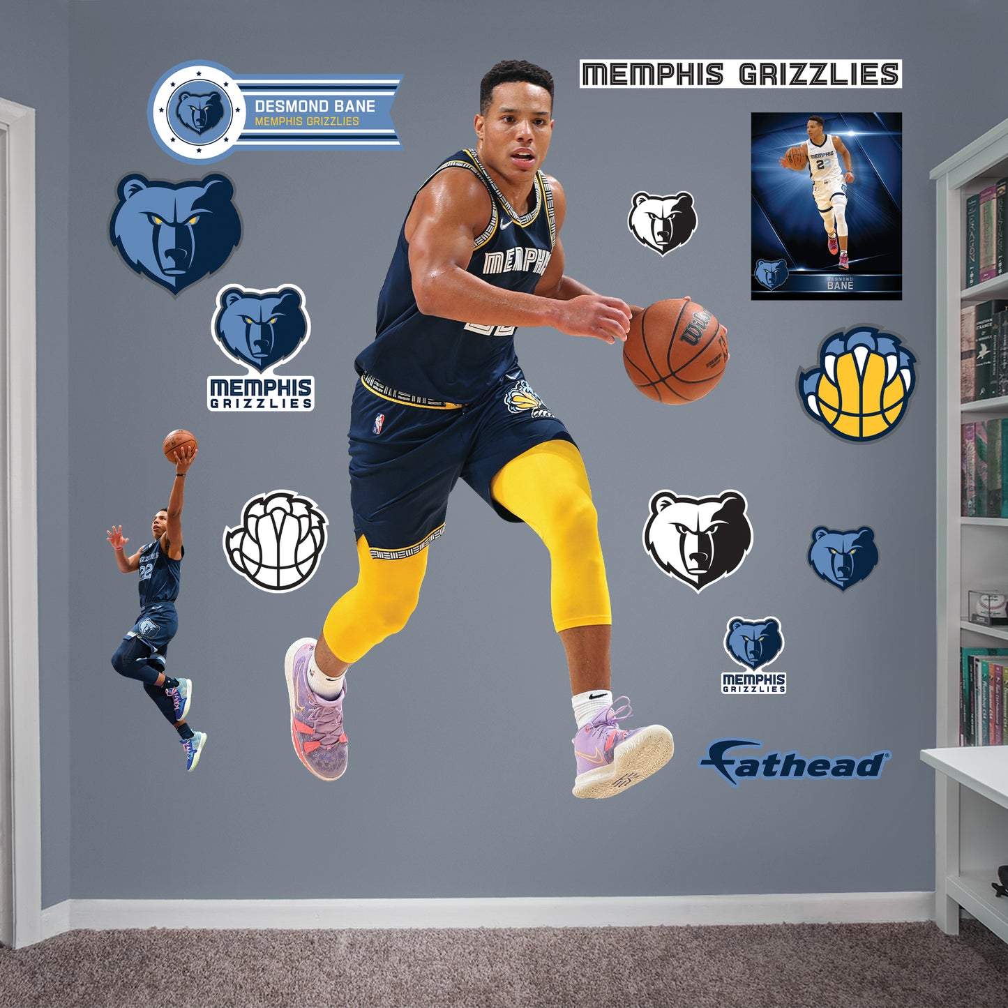 Memphis Grizzlies: Desmond Bane - Officially Licensed NBA Removable Adhesive Decal