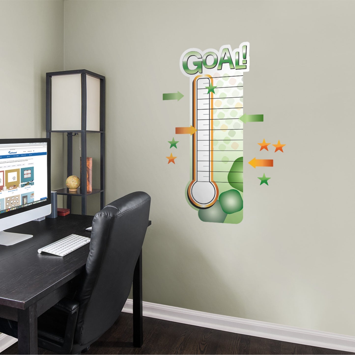 Fundraising Thermometer - Removable Dry Erase Vinyl Decal