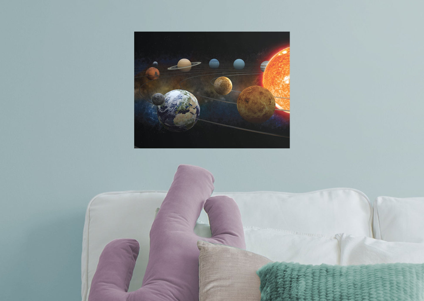 Planets: Planets Mural        -   Removable     Adhesive Decal