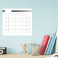 Calendars: Minimal Modern One Month Calendar Dry Erase - Removable Adhesive Decal