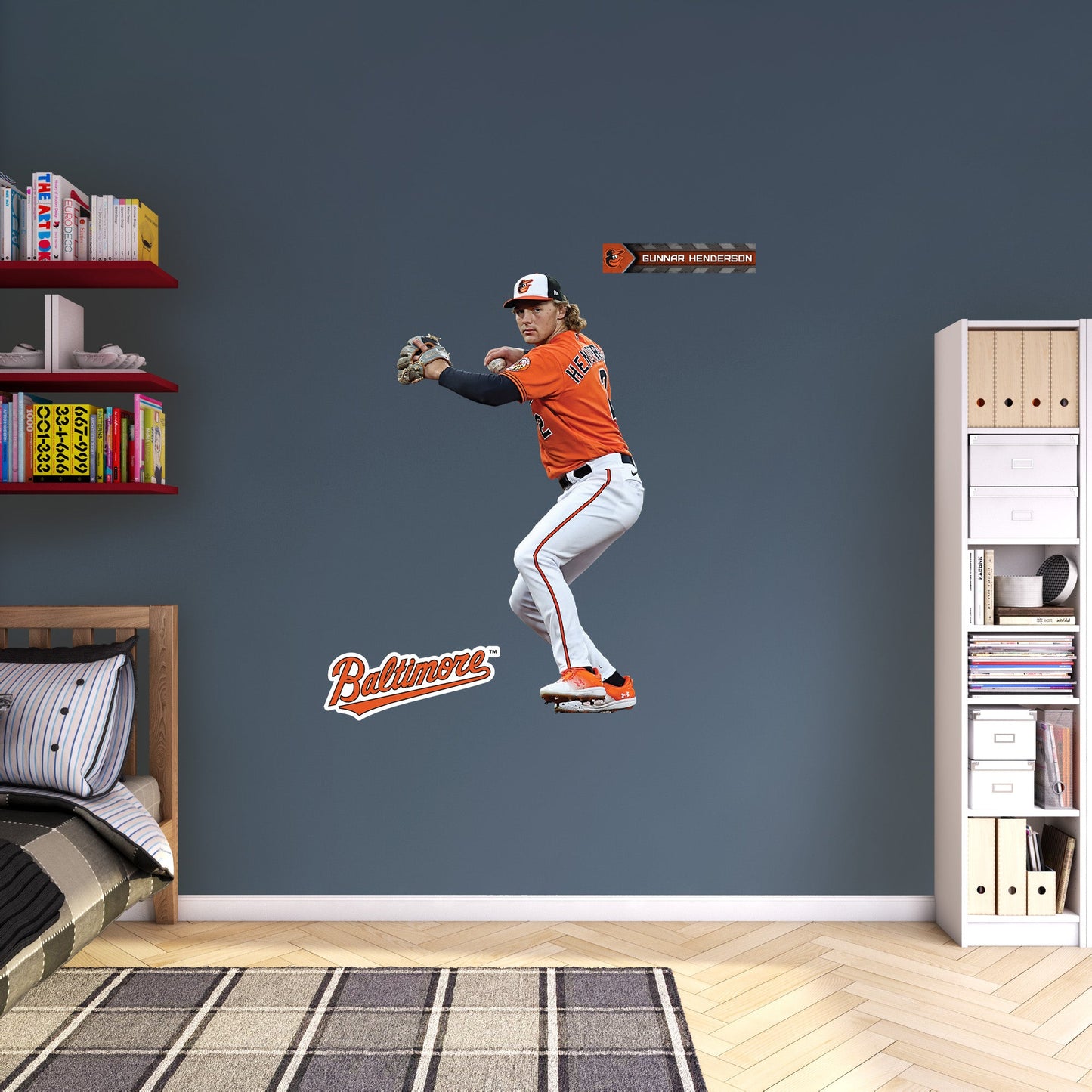 Baltimore Orioles: Gunnar Henderson  Fielding        - Officially Licensed MLB Removable     Adhesive Decal