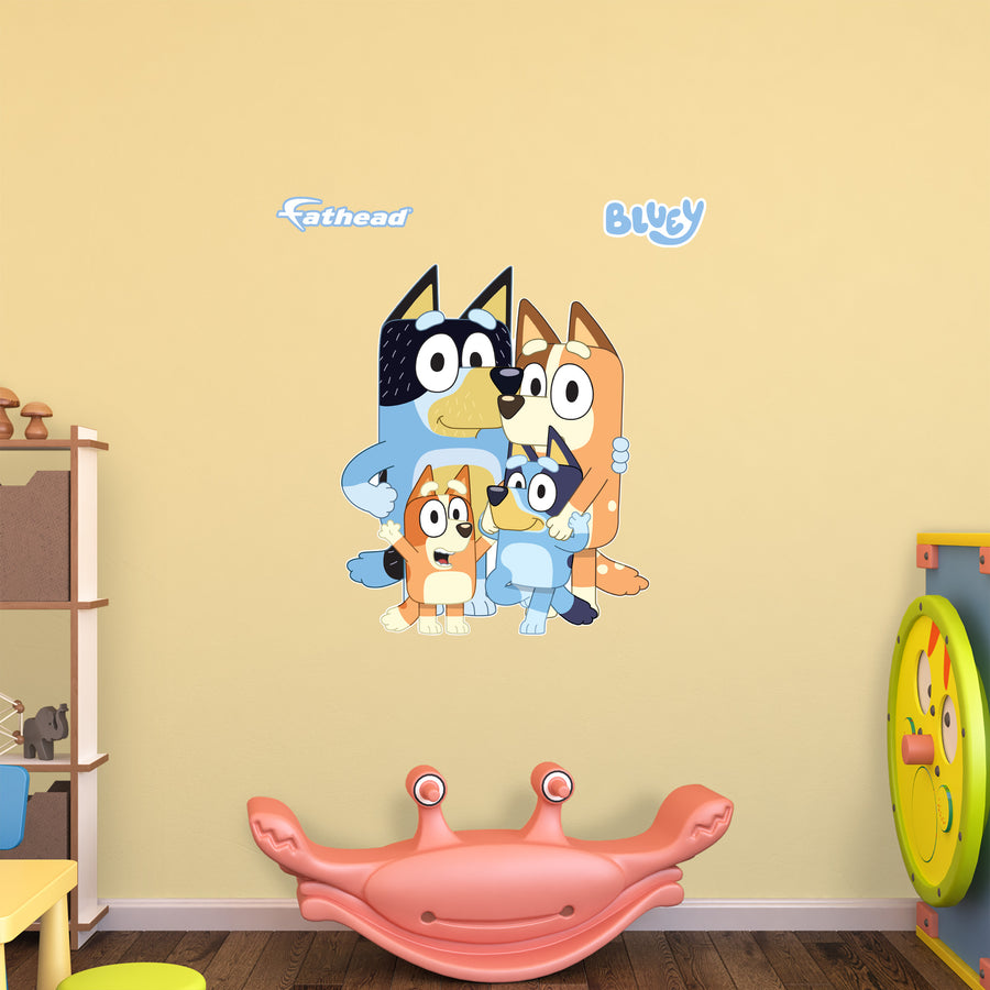 Bluey Family Pose Icon - Bluey - RealBig Family Pose Icon Collection - Official BBC - Reusable Vinyl Wall Decals