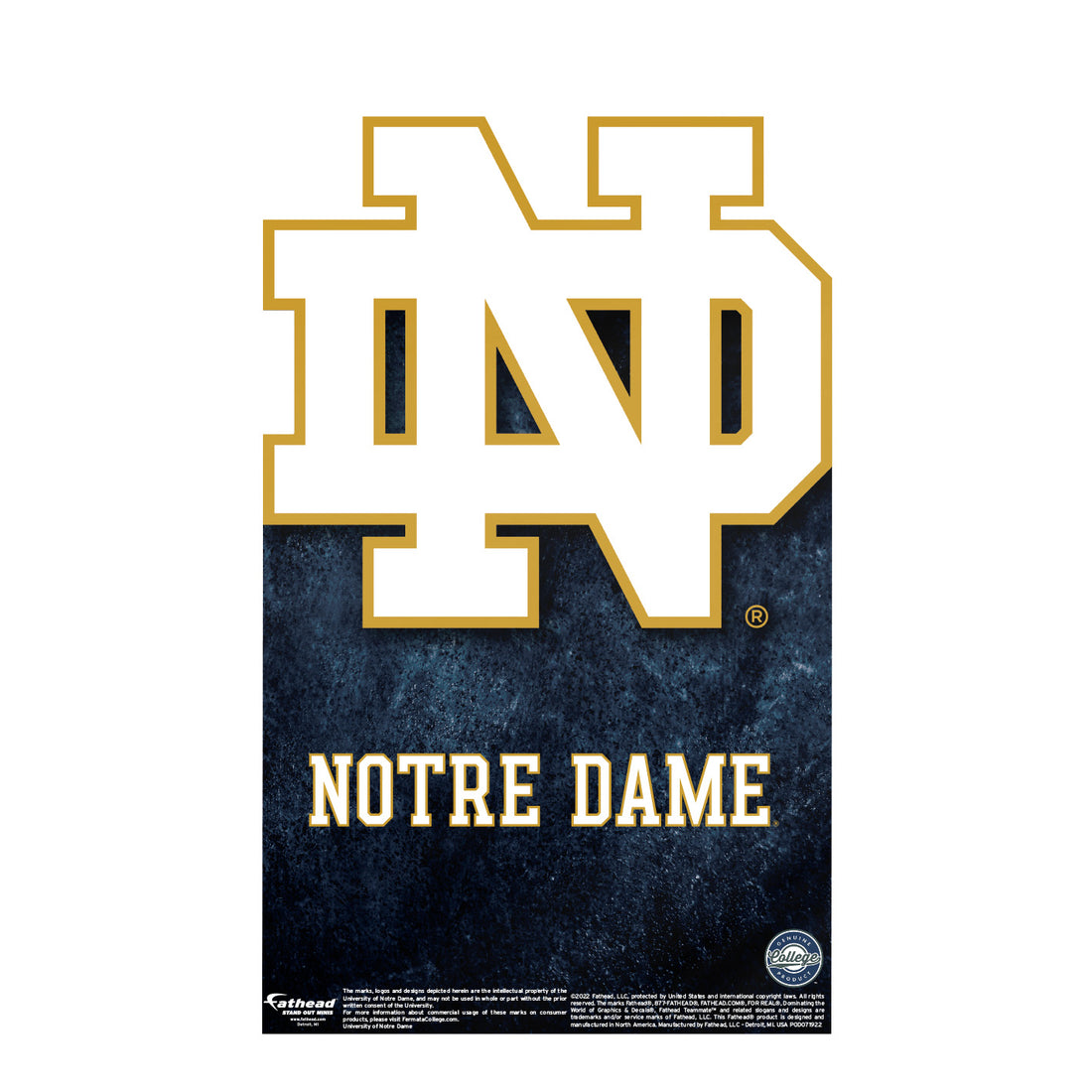 Notre Dame Fighting Irish: ND Mini Cardstock Cutout - Officially Licen ...