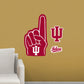 Indiana Hoosiers:  2021  Foam Finger        - Officially Licensed NCAA Removable     Adhesive Decal