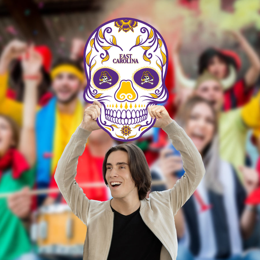 Skull - Big Head - Official NCAA - East Carolina Pirates - Foam Core Cutout