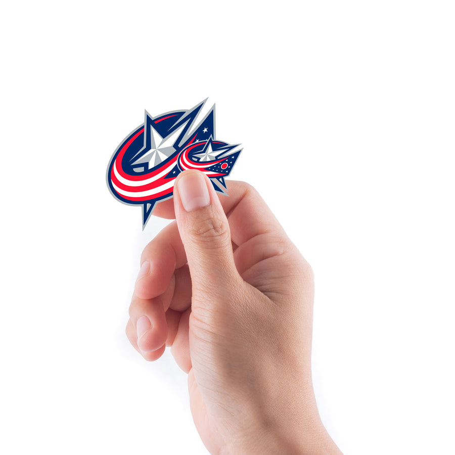 Columbus Blue Jackets - 5 Logo Minis (Mixed Sizes) - Official NHL - Reusable Vinyl Decals