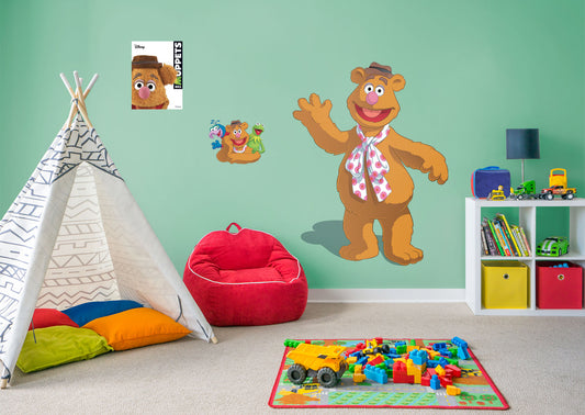 The Muppets: Fozzie Bear RealBig        - Officially Licensed Disney Removable Wall   Adhesive Decal
