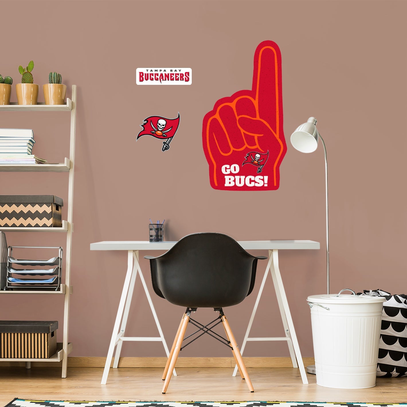 Tampa Bay Buccaneers: Foam Finger - Officially Licensed NFL Removable Adhesive Decal