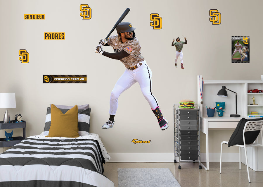 Fernando Tatís Jr. - RealBig Camo Collection - Official MLB - San Diego Padres - Reusable Vinyl Wall Decals