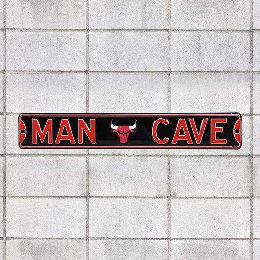 Chicago Bulls: Man Cave - Officially Licensed NBA Metal Street Sign