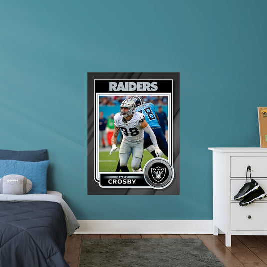 Las Vegas Raiders: Maxx Crosby  Poster        - Officially Licensed NFL Removable     Adhesive Decal