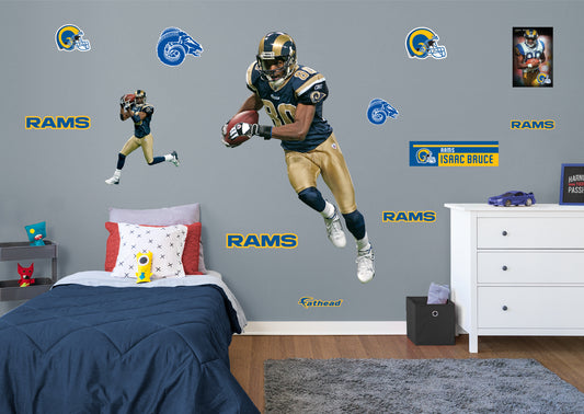 St. Louis Rams: Isaac Bruce  Legend        - Officially Licensed NFL Removable     Adhesive Decal