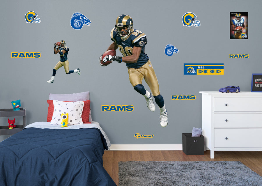 Isaac Bruce Legend - RealBig Collection - Official NFL - St. Louis Rams - Reusable Vinyl Wall Decals