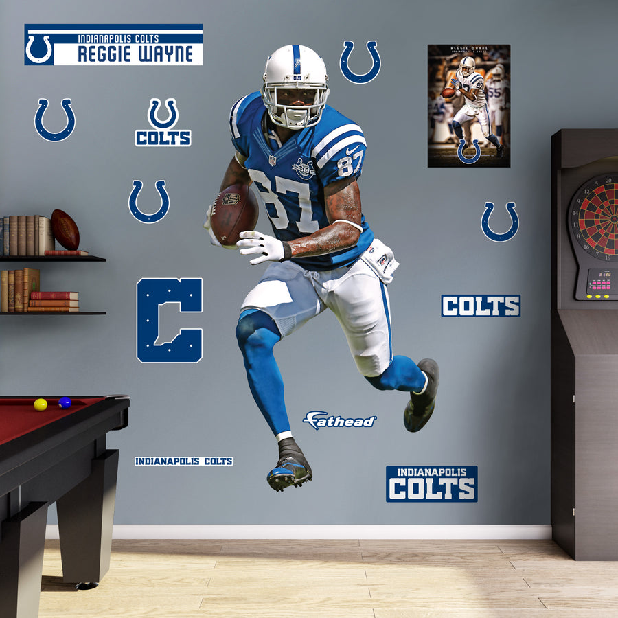 Reggie Wayne - RealBig Legend Collection - Official NFL - Indianapolis Colts - Reusable Vinyl Wall Decals