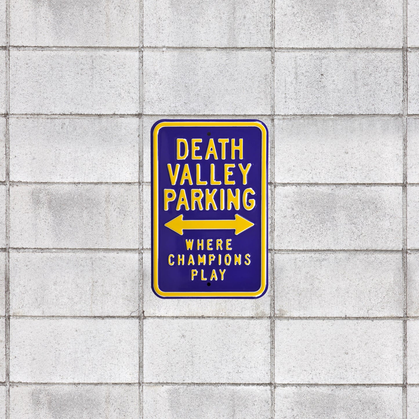 LSU Tigers: Death Valley Parking - Officially Licensed Metal Street Sign
