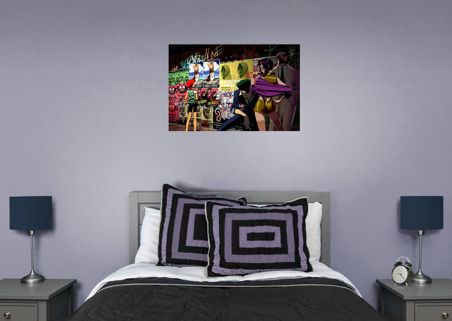 Cowboy Bebop: Alley Group Mural        - Officially Licensed Funimation Removable Wall   Adhesive Decal