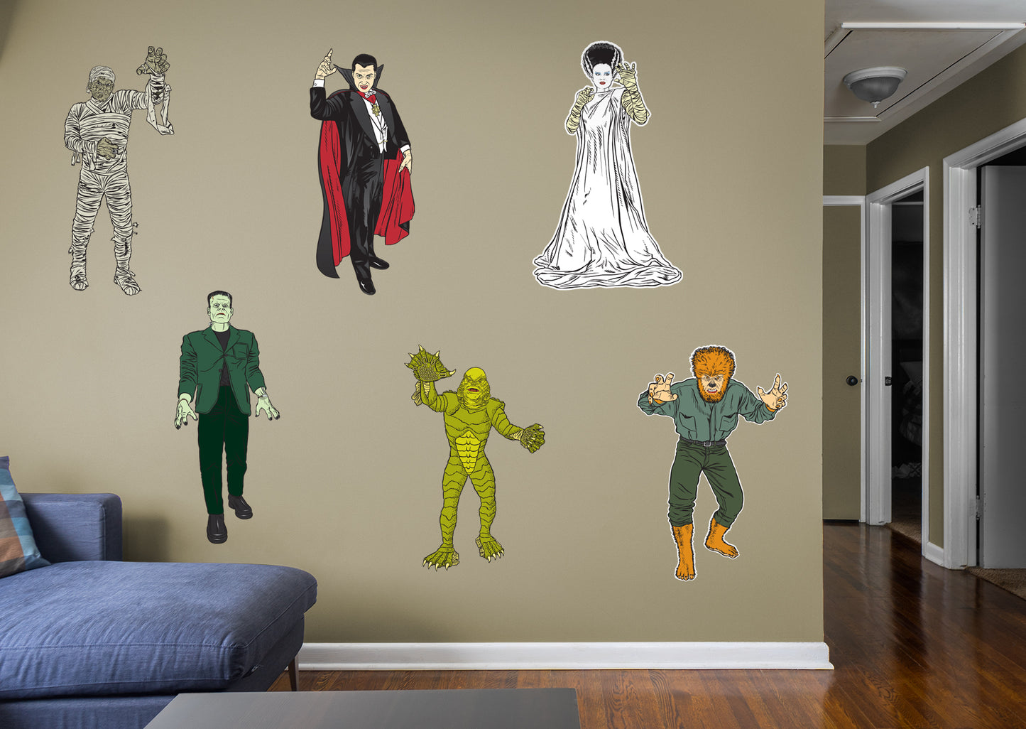 Universal Monsters:  Animated Collection        - Officially Licensed NBC Universal Removable Wall   Adhesive Decal
