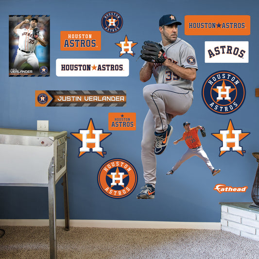 Houston Astros: Justin Verlander         - Officially Licensed MLB Removable     Adhesive Decal