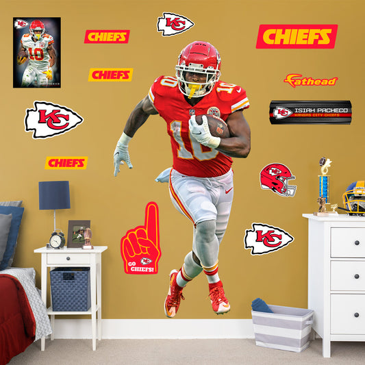 Kansas City Chiefs: Isiah Pacheco         - Officially Licensed NFL Removable     Adhesive Decal