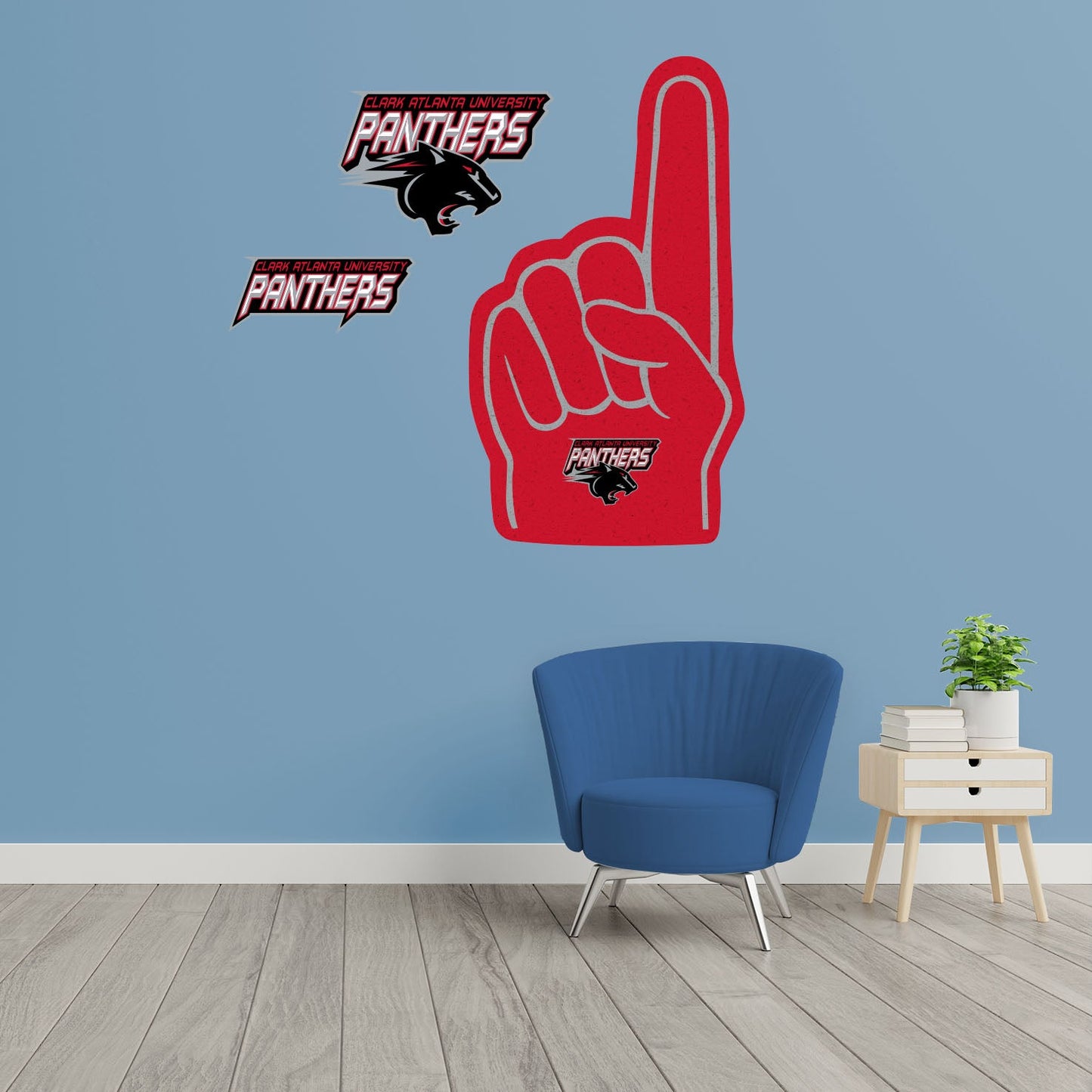 Clark Atlanta Panthers: Foam Finger - Officially Licensed NCAA Removable Adhesive Decal