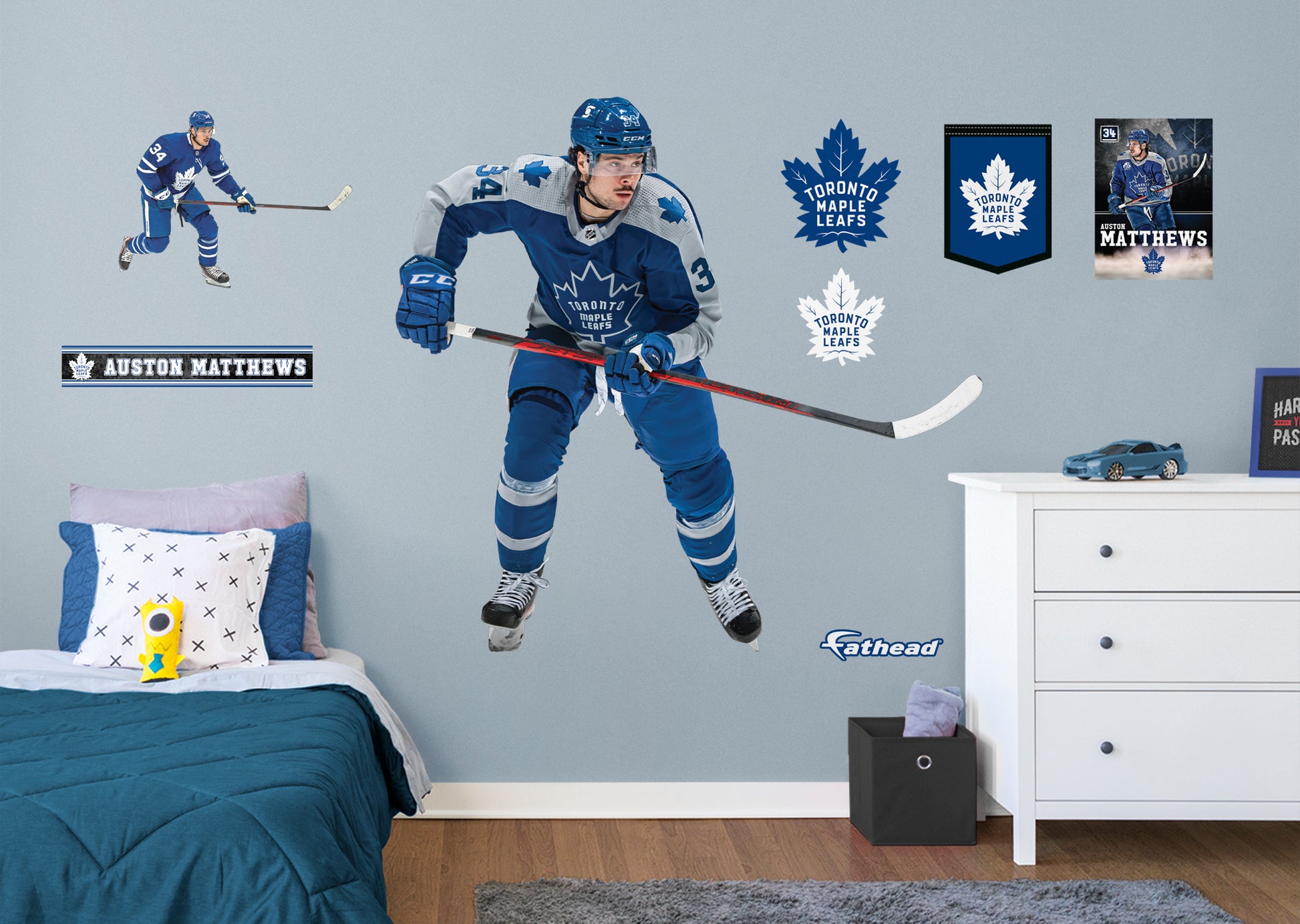 Toronto Maple Leafs: Auston Matthews 2021 Poster - NHL Removable Adhesive Wall Decal XL