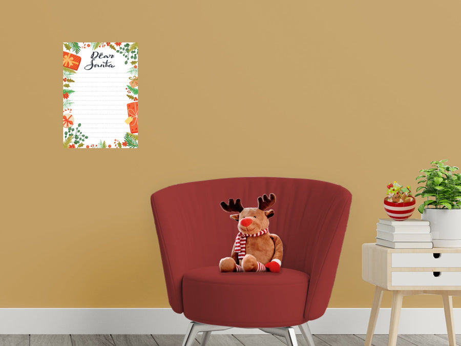 Christmas: Dear Santa Dry Erase - Removable Adhesive Decal