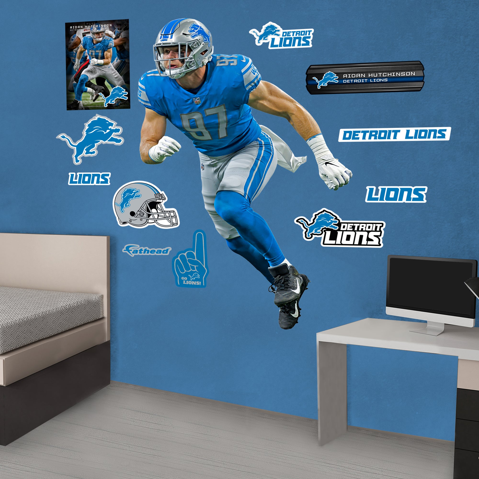 Detroit Lions: Aidan Hutchinson 2022 - Officially Licensed NFL Removab –  Fathead