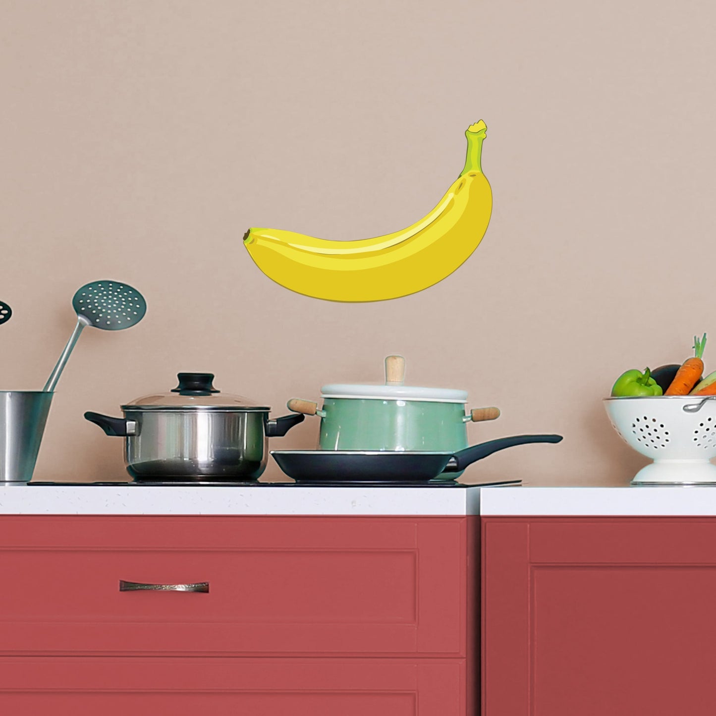 Large Banana + 2 Decals (15"W x 11"H)