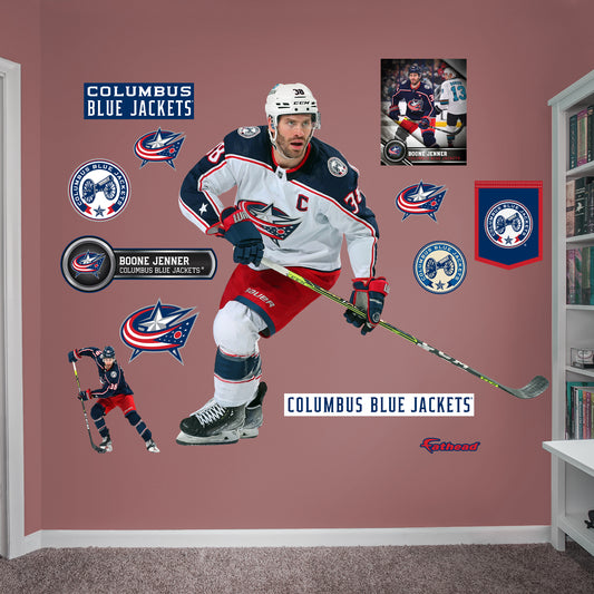 Columbus Blue Jackets: Boone Jenner         - Officially Licensed NHL Removable     Adhesive Decal