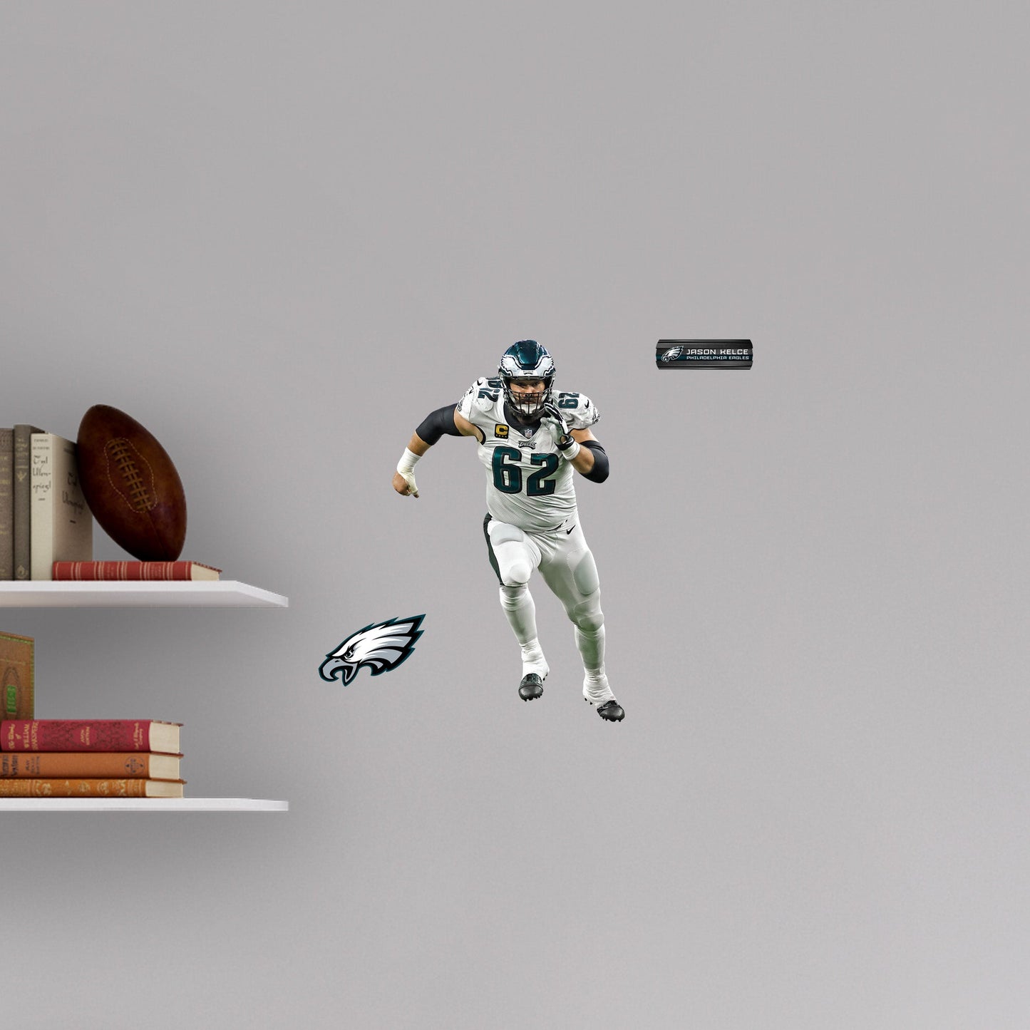 Philadelphia Eagles: Jason Kelce White Jersey - Officially Licensed NFL Removable Adhesive Decal