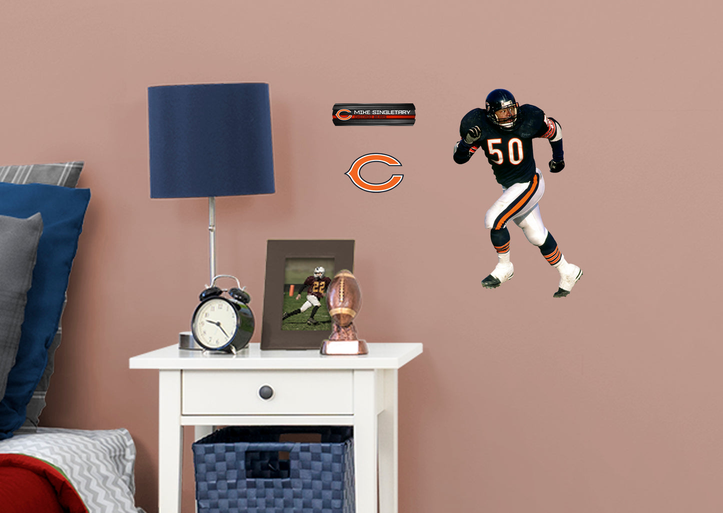 Chicago Bears: Mike Singletary  Legend        - Officially Licensed NFL Removable Wall   Adhesive Decal