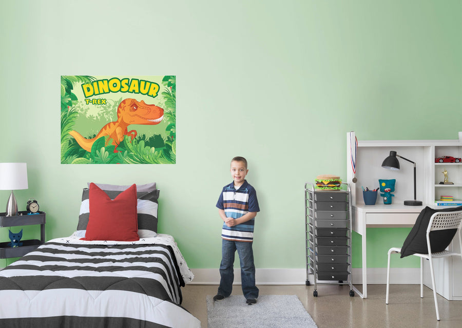 Dinosaurs: T-Rex Mural        -   Removable Wall   Adhesive Decal
